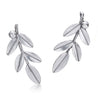 Olive Leaf Earrings, Sterling Silver 925