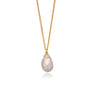 Moonstone Necklace, 14K Gold over Silver 925