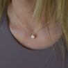 Floating Pearl Necklace, Sterling Silver 925