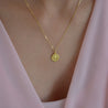 Floating Gold Eye Necklace, Sterling Silver 925 made in Greece