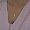 Floating Gold Eye Necklace, Sterling Silver 925 made in Greece