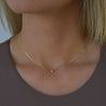 Diamond Solitaire Wedding Necklace, 14K Gold - VASILIKI SPYROPOULOU JEWELLERY