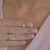 Moonstone Necklace, 14K Gold over Silver 925