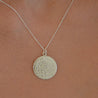 Greek Disc Necklace, Sterling Silver 925