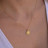 Gold Eye Necklace, Sterling Silver 925