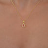 Gold Birthstone Ruby Necklace, 925 Sterling SIlver