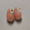 Beige Drop Steel Earrings