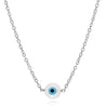 Evil Eye Necklace, Sterling Silver 925, made in Greece