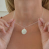 Greek Disc Necklace, Sterling Silver 925