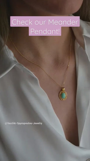 Greek Key Pendant by Vasiliki Spyropoulou Fine Jewelry