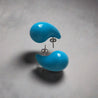 Turquoise Drop Earrings, Steel