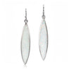 White Opal Dangle Earrings, Sterling Silver 925