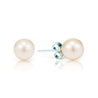 Akoya Pearl Bridal Earrings, 14K White Gold