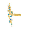 Greek Ring with Opal Gemstone, 14K Yellow  Gold