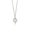 Bridesmaid Pearl Pendant Necklace, Sterling Silver 925