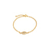 Greek Eye Bracelet with CZ Stone in 14K Gold Fill