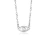 Greek Eye Protection Necklace, Sterling Silver 925