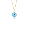 Light Blue Evil Eye in 14K Gold Fill Chain