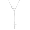 Infinity Cross Pendant, Sterling Silver 925