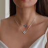 Layering Necklace with Turquoise Bead