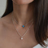 Sterling Silver Chain with Turquoise Bead