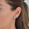 K14 White Gold Diamond Pearl Earrings with South Sea Tahiti Pearl