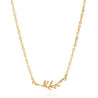 Elegant Greek Olive Leaf Branch Necklace, 14K Gold Fill