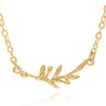 Greek Olive Branch Necklace, 14K Gold Fill