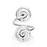 Greek Spiral Ring, Sterling Silver 925