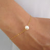 Freshwater White Pearl Bracelet, 14K Gold Fill