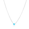 Simple Turquoise Necklace in Sterling Silver 925